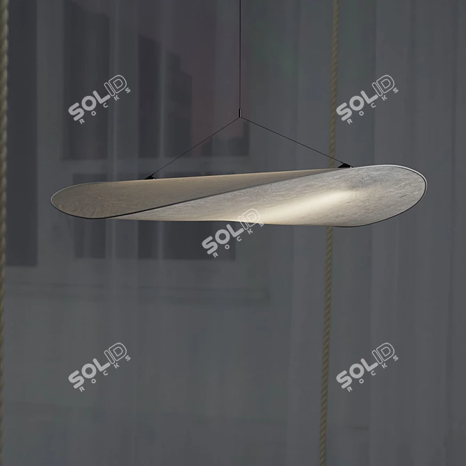 Contemporary Glass Crystal Pendant Lamp 3D model image 4