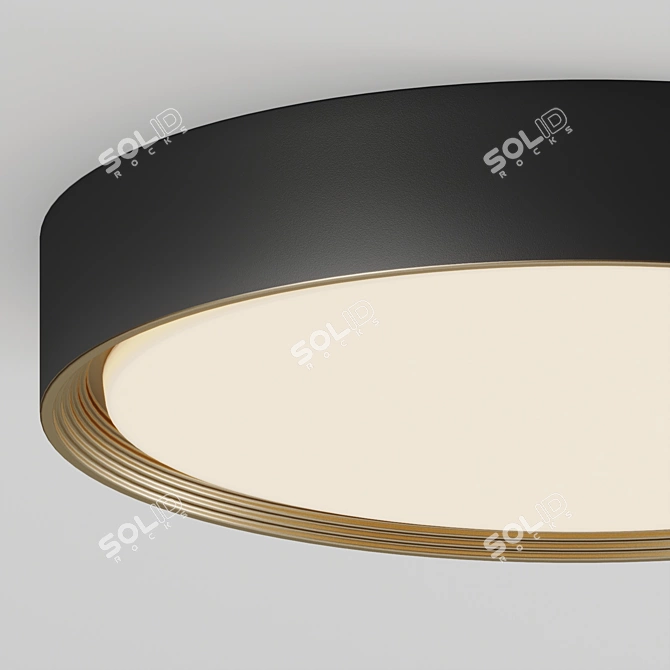 Modern Flushmount Lighting with Architectural Quality 3D model image 4