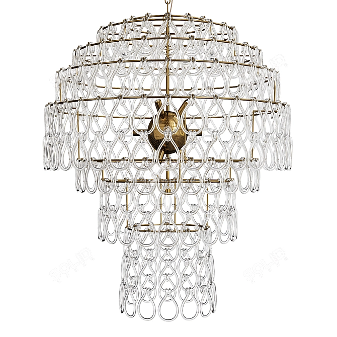 Elegant Jelly Fish Chandelier 3D model image 1