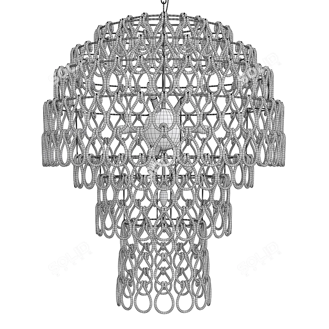 Elegant Jelly Fish Chandelier 3D model image 2