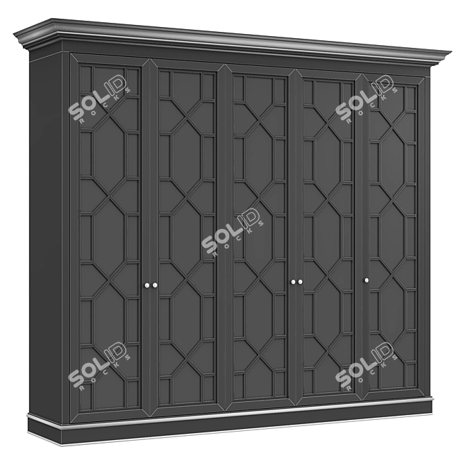 Modern Twist Wardrobe 36 3D model image 5