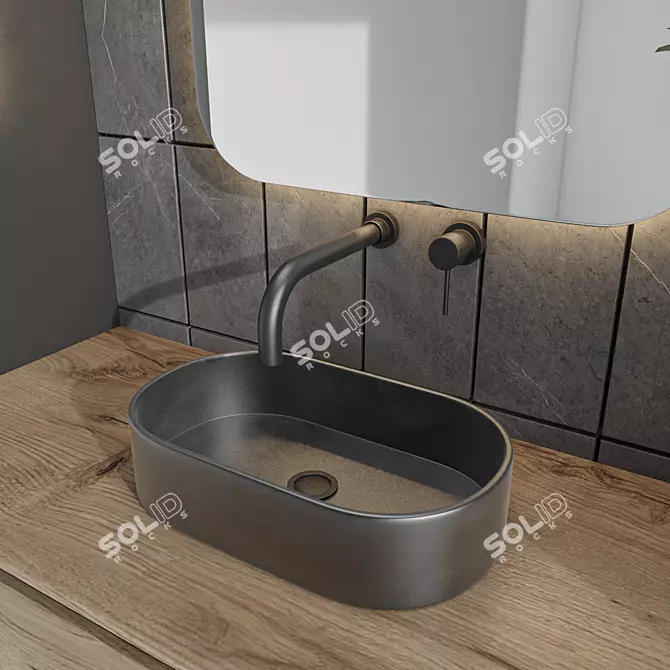 Modern Bathroom Furniture Set 3D 3D model image 4