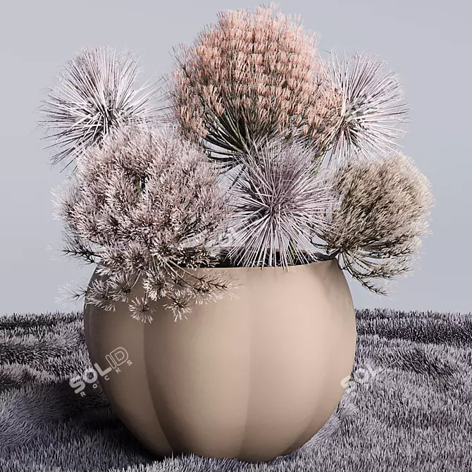 Exotic Pampas Grass Decor 3D model image 9