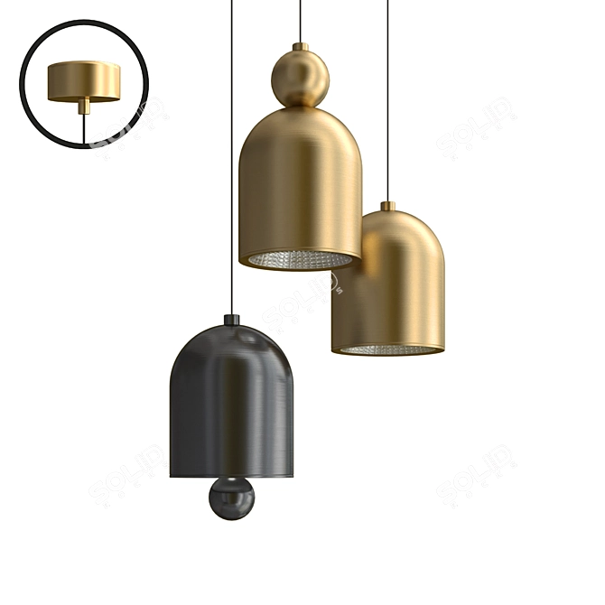 Modern Design Lamps Piet 3D model image 1