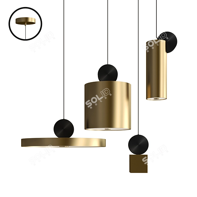 Modern Sheen Design Lamp 3D model image 1
