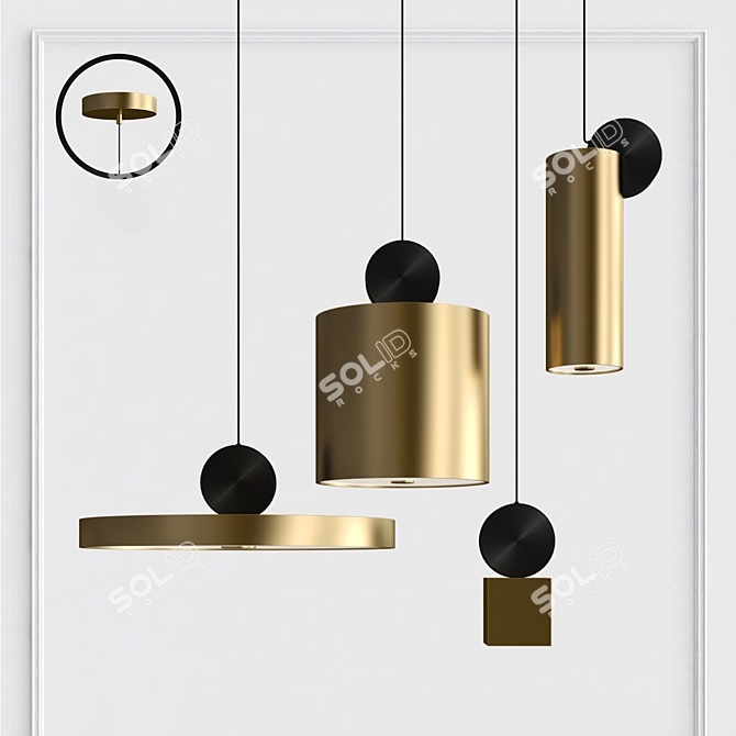 Modern Sheen Design Lamp 3D model image 2