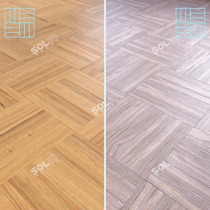 High-Quality Wooden Floor Model 3D model image 1