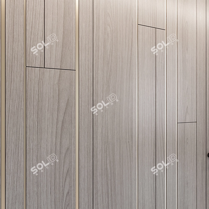 Wood Veneer Wall Panels 3D model image 3