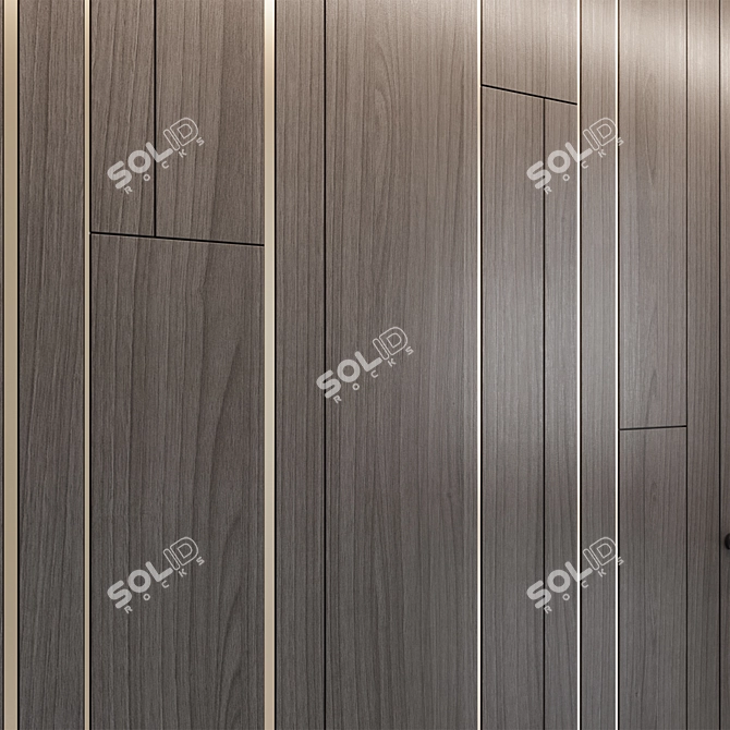 Wood Veneer Wall Panels 3D model image 4