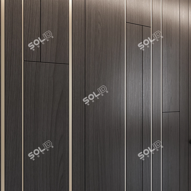 Wood Veneer Wall Panels 3D model image 5