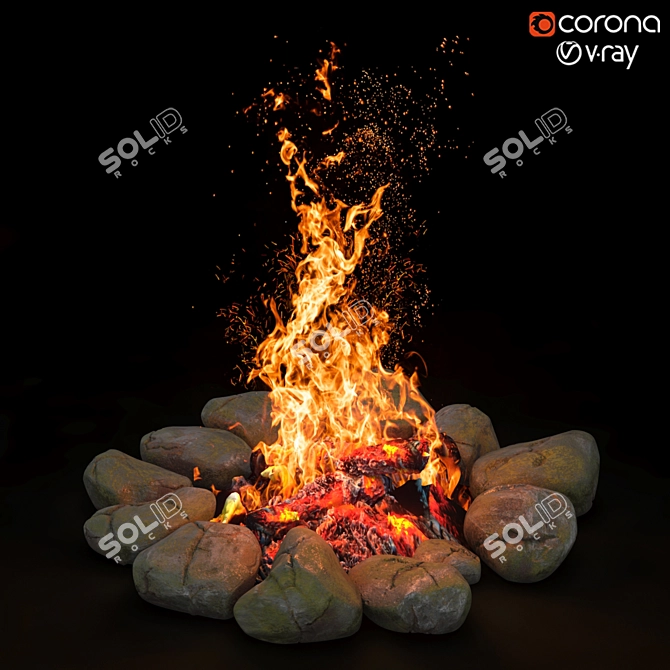 Portable Outdoor Campfire Stove 3D model image 1