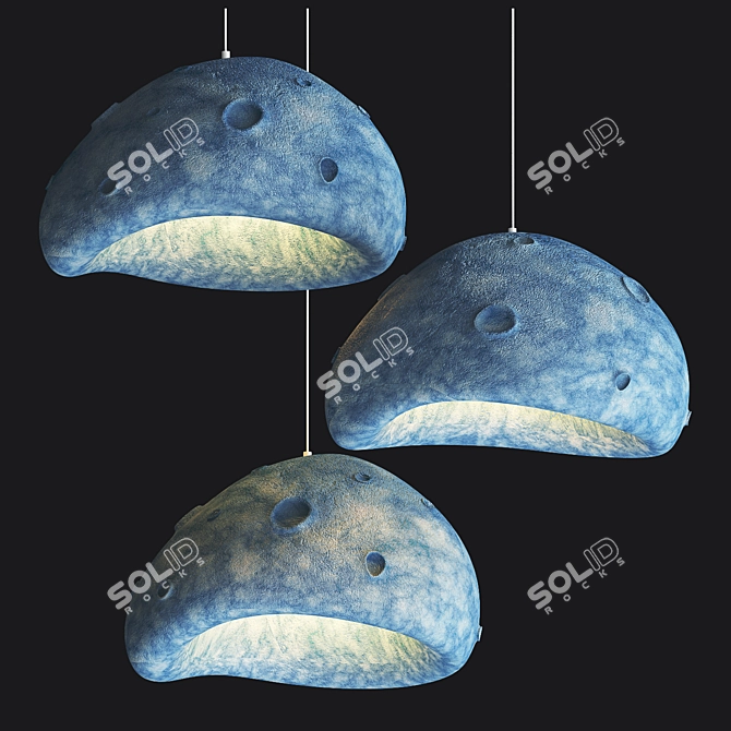  Celestial Moon Pendant Lamp 3D model image 2