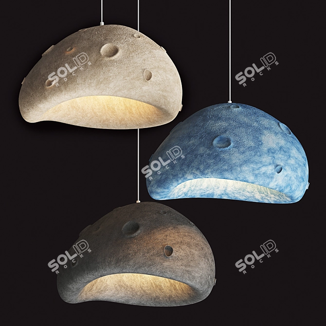  Celestial Moon Pendant Lamp 3D model image 4