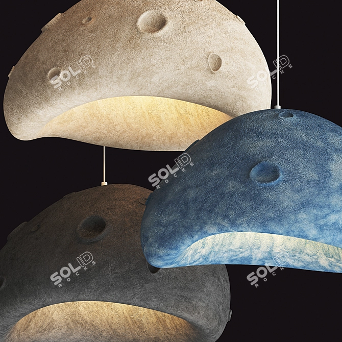  Celestial Moon Pendant Lamp 3D model image 5