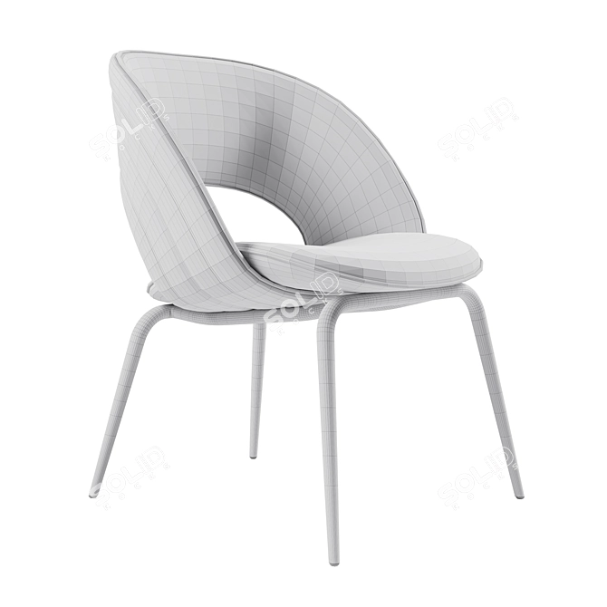 Modern Moon Dining Chair Set 3D model image 5