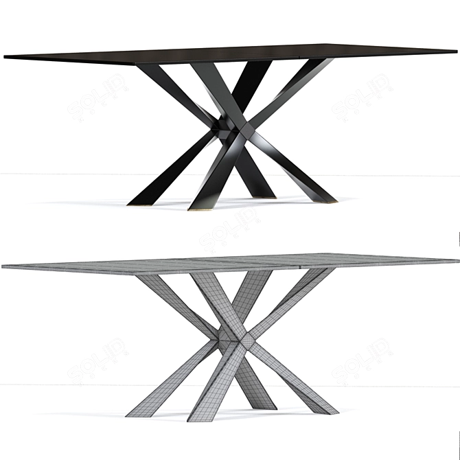 Modern Dining Chair Set Rendered 3D model image 2