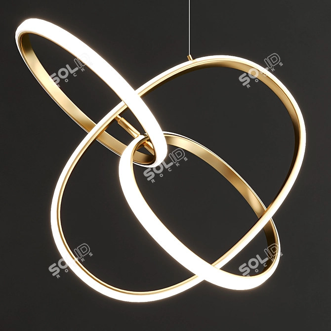 KNOX LED Chandelier, 3 Lights 3D model image 2