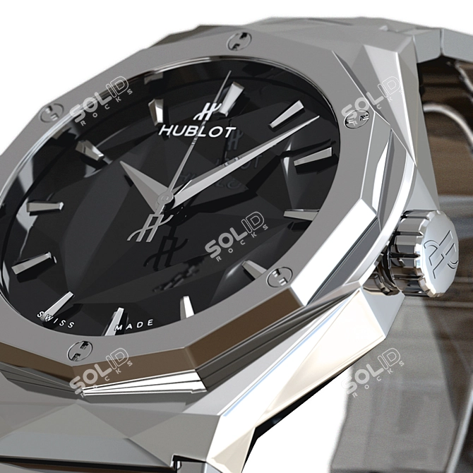 Luxury Hublot Titanium Bracelet Model 3D model image 5