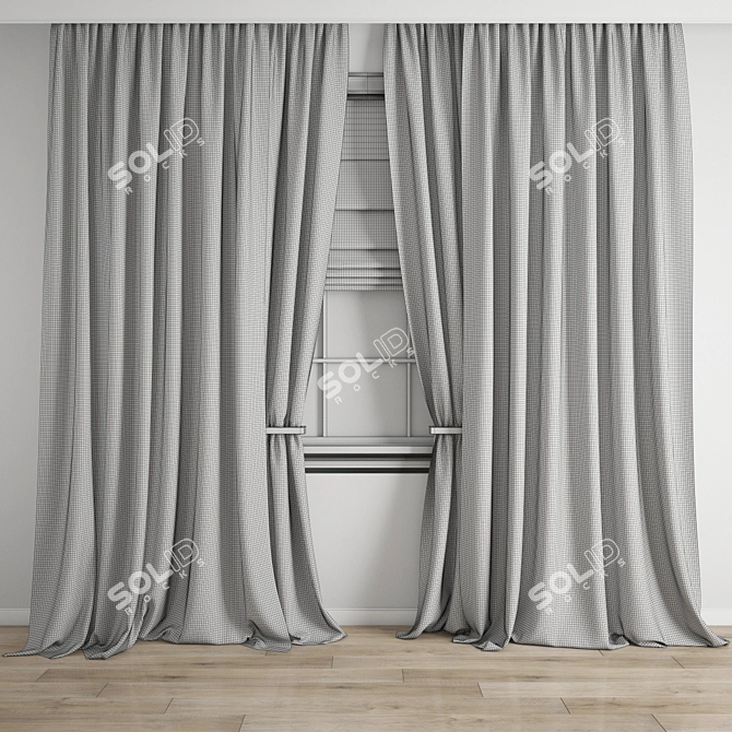 Polygonal Model Curtain Texture Archive 3D model image 3