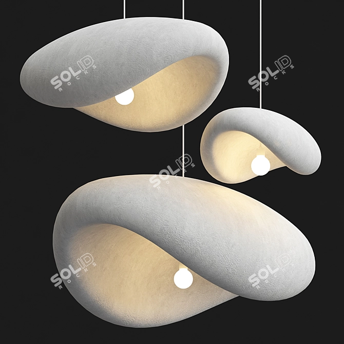 Modern Speckled Pendant Lighting 3D model image 1