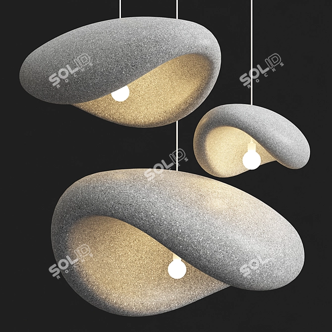 Modern Speckled Pendant Lighting 3D model image 2