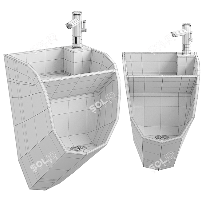 Innovative Urinal Solution Design 3D model image 2