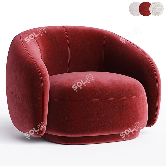 Modern Tacchini Julep Armchair Design 3D model image 1