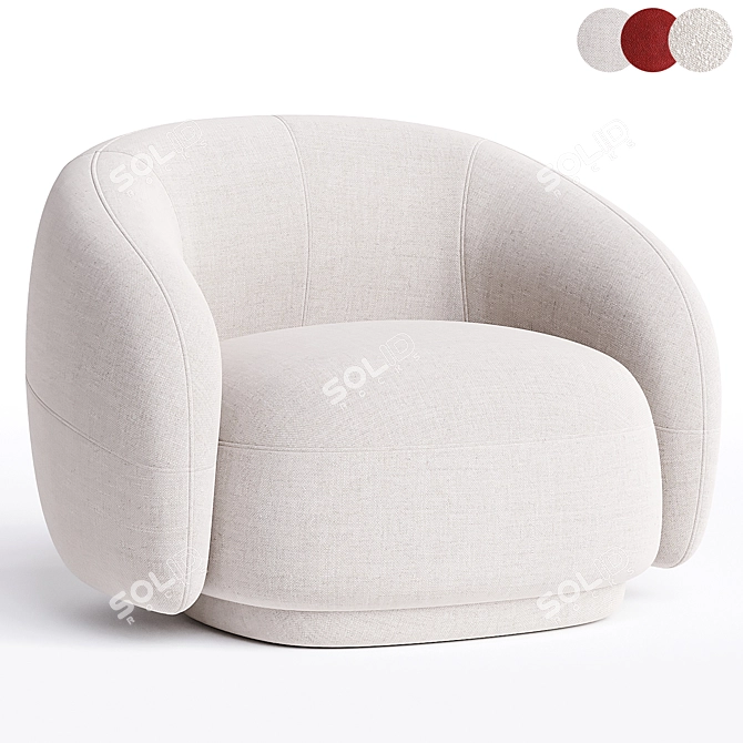 Modern Tacchini Julep Armchair Design 3D model image 3