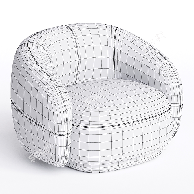Modern Tacchini Julep Armchair Design 3D model image 4