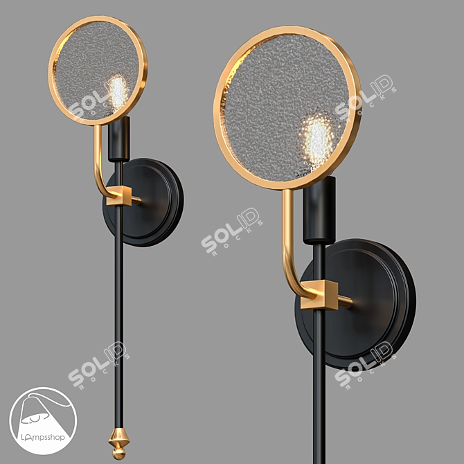 Sleek Modern Sconce Fixture 3D model image 1