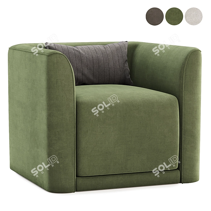 Whirlaway Swivel Accent Chair 3D model image 2
