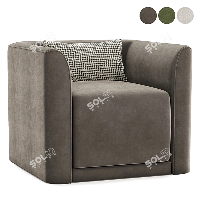 Whirlaway Swivel Accent Chair 3D model image 3