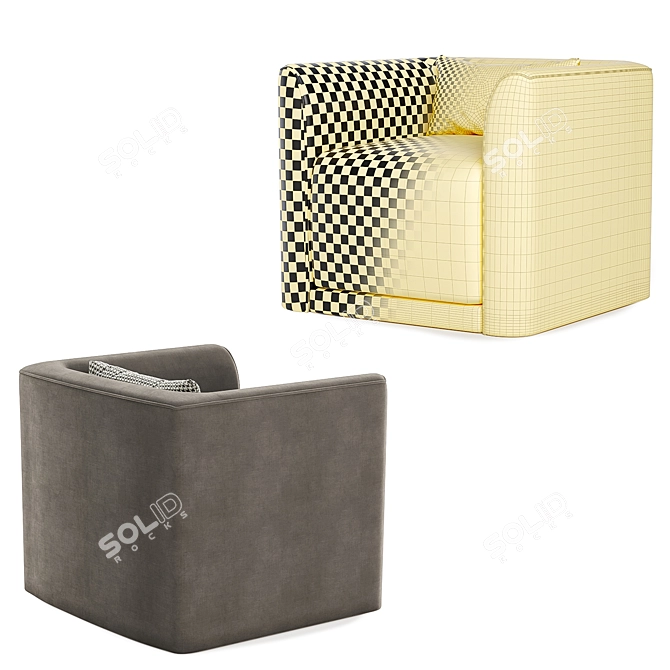 Whirlaway Swivel Accent Chair 3D model image 5