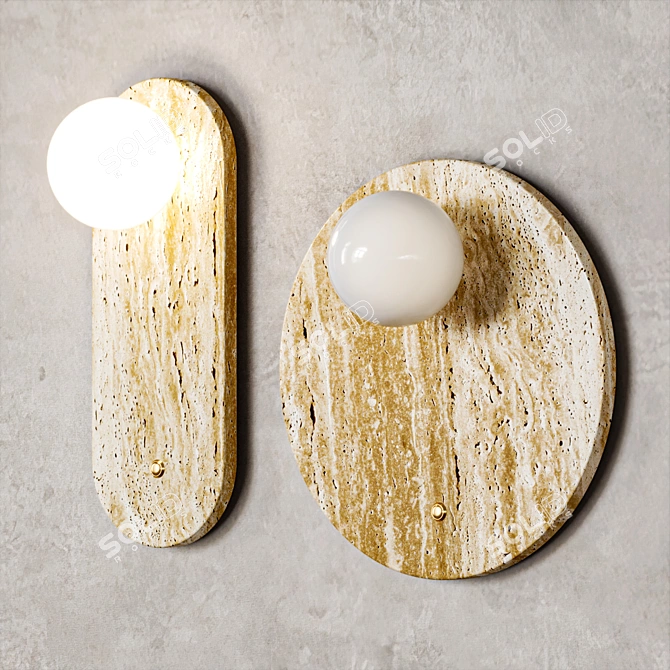 Sleek Stian Wall Lamp 3D model image 2