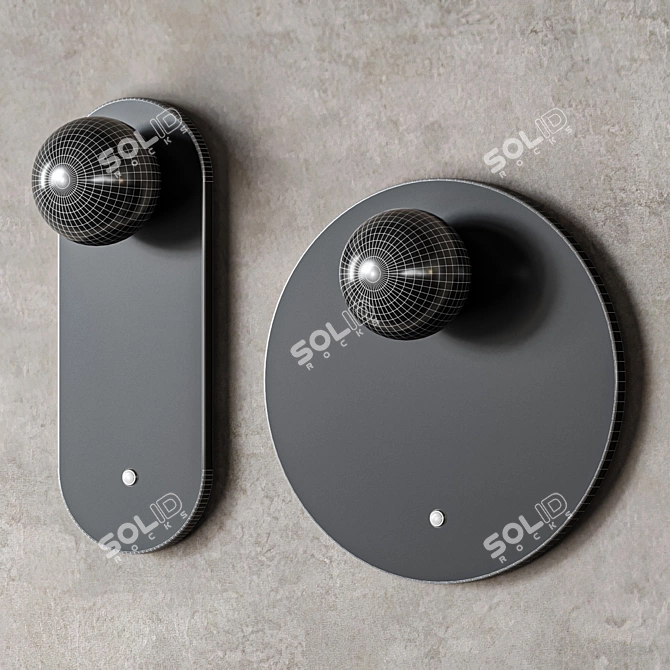 Sleek Stian Wall Lamp 3D model image 3