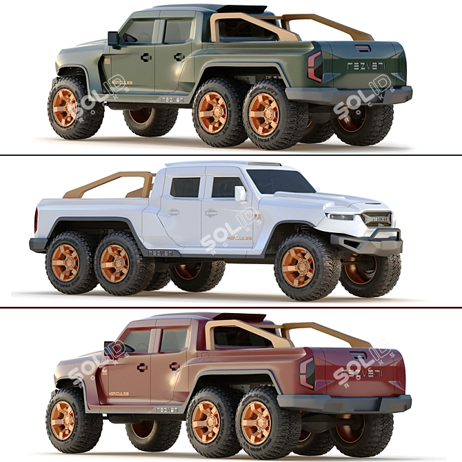 Off-Road Monster 3D Model 3D model image 4