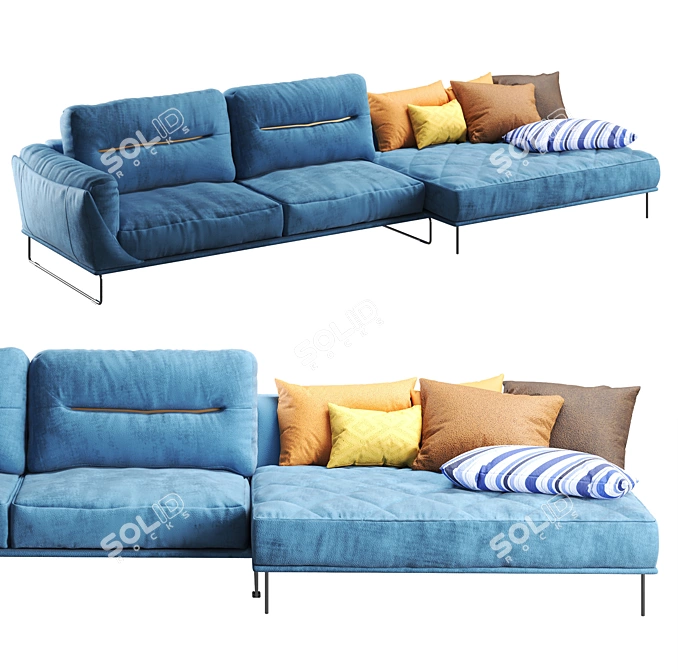 Modern Habia Corner Sofa design 3D model image 1