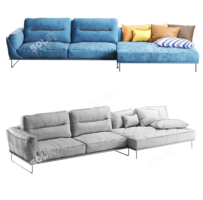 Modern Habia Corner Sofa design 3D model image 3