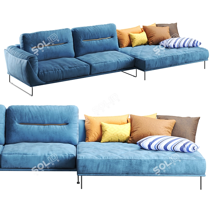 Modern Habia Corner Sofa design 3D model image 4