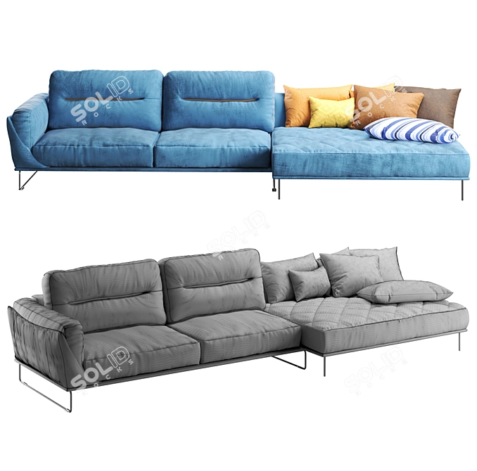 Modern Habia Corner Sofa design 3D model image 5