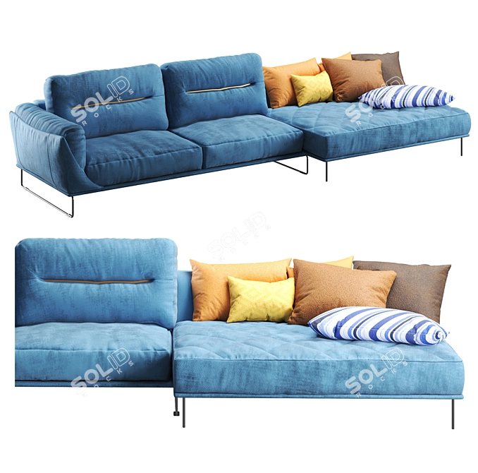 Modern Habia Corner Sofa design 3D model image 6