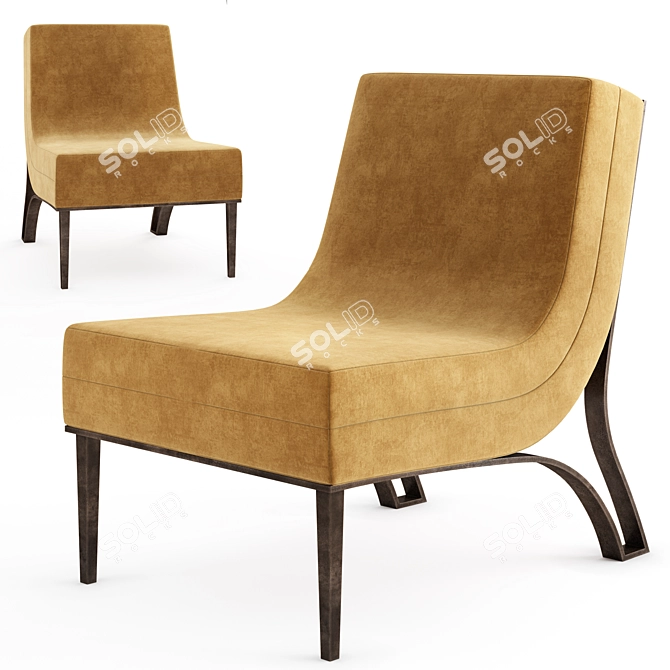 May Edd Armless Chair 3D model image 1