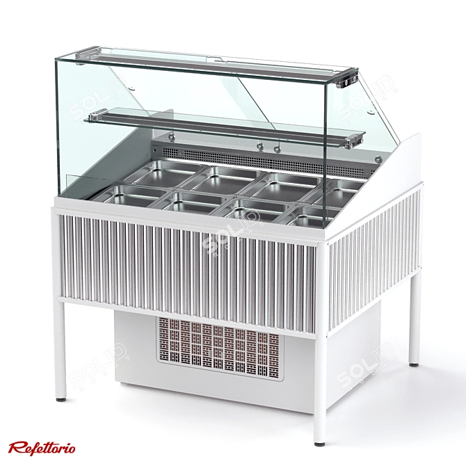 Moon Light Refrigerated Display Case 3D model image 1