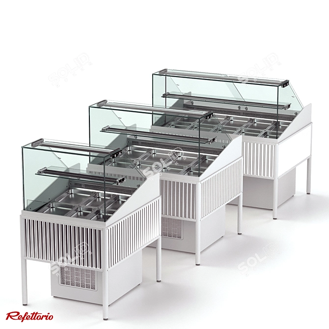 Moon Light Refrigerated Display Case 3D model image 2