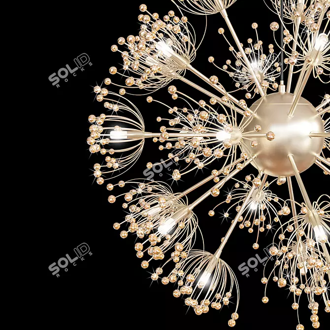 Elegance Dandelion LED Chandelier Ball 3D model image 2