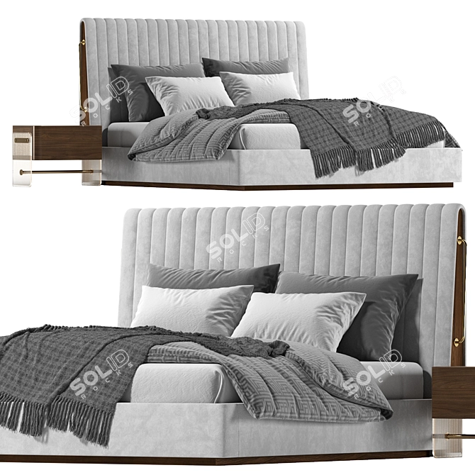 Modern Mezzo Rivers Bed Design 3D model image 1