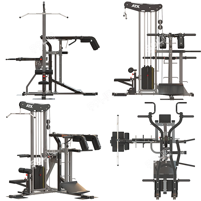 ATX Multiplex Home Gym System 3D model image 5