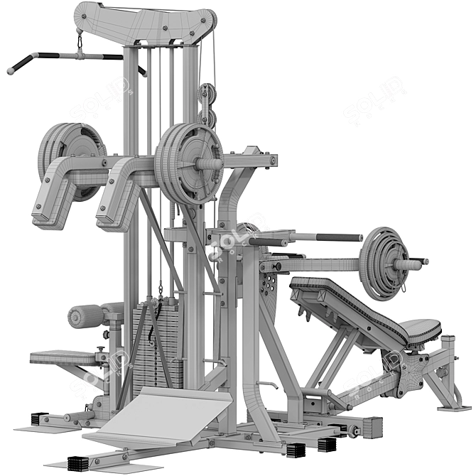 ATX Multiplex Home Gym System 3D model image 7