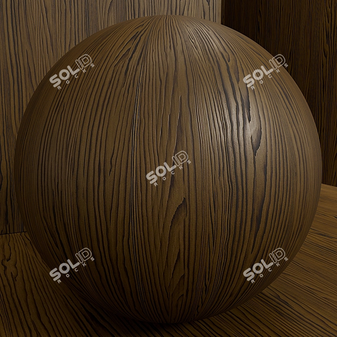 Seamless Larch Wood Material Collection 3D model image 4