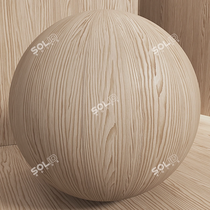 Seamless Larch Wood Material Collection 3D model image 5